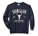 Vermillion South Dakota Vintage Distressed Design Souvenir Comfort Colors Adult Sweatshirt
