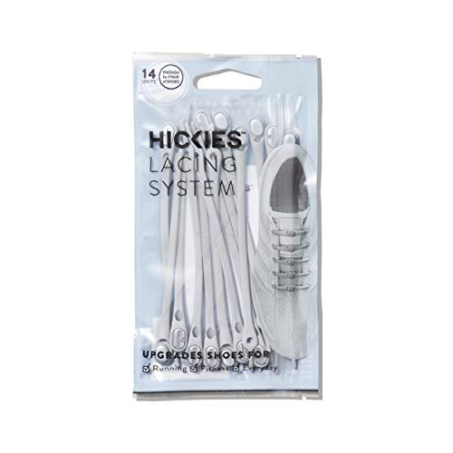 HICKIES 2.0 Performance Lacci elastici, misura unica, non si allacciano - Argento (14 lacci, adatti ad ogni scarpa)