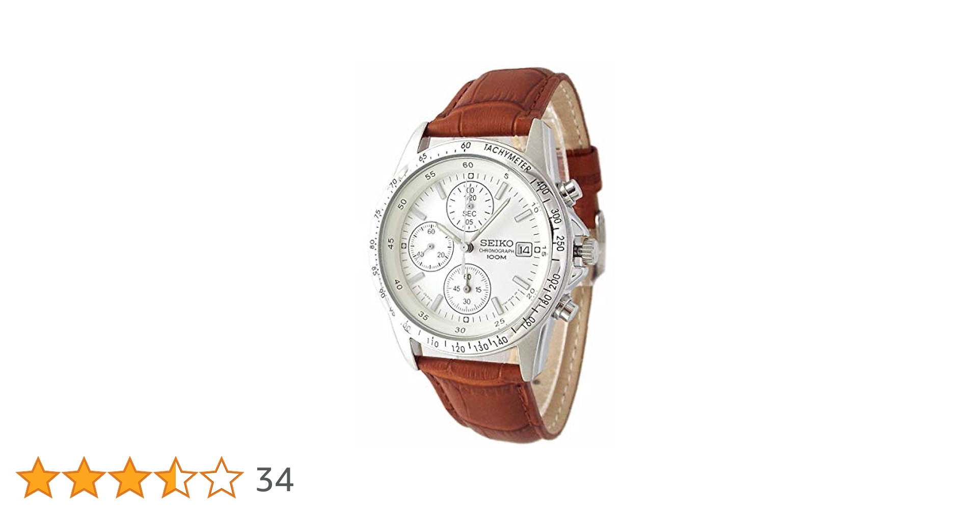 Amazon.co.jp: SEIKO クロノグラフ 腕時計 本革ベルトセット