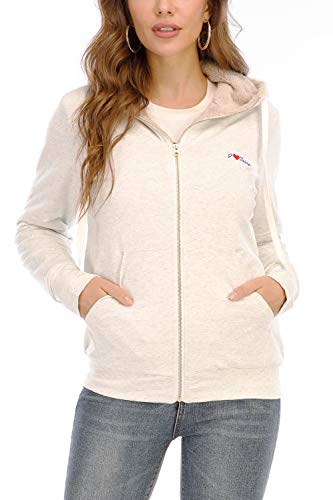 Vieliring Femmes Casual Hiver Chaud Douce Sherpa Doublé Zip Up Hoodie Veste Manteau (Gris Clair, 2XL) Cover