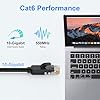 JARNHNG Cavo Ethernet Cat 6 3m 10 pezzi,Internet ad Alta Velocità 10Gbps Interno/Esterno,Patch LAN RJ45 Nero, Cavo Ethernet Adatto Per Giochi, Computer, Televisori, Router, Stampanti