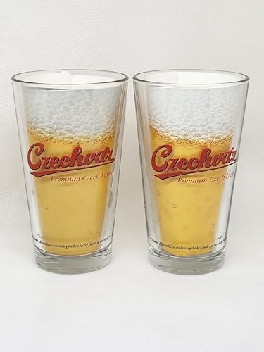Beer Snob Barware Czechvar Pint Glasses - Set of 2