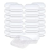 CSBD Meal Prep Containers and Food Storage Bento Lunch Box with Lids, 25 Pack, Airtight, Leakproof and Reusable, Freezer and Microwave Safe, Healthy Portion Control - 12 Ounce