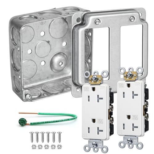 Boîte électrique de garage et atelier en acier 10,2 cm étanche pour outils