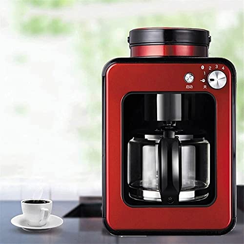 JHBNOIUKJS Máquina de café de Filtro de Frijol a Taza, cafetera instantánea con Molinillo de Rebabas Integrado para… - Imagen 4