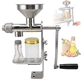 BoluDukNN Prensa De Aceite De Acero Inoxidable, Manual con Manivela, Extractor De Aceite Pequeño, Herramienta De Prensado para Extracción De Aceite Casera, para Semillas De Cacahuete