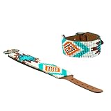 Sambboho Beaded Leather Bracelet for Women, Bohemian Bracelet, Native Western Cuff Bracelet, Aztec N
