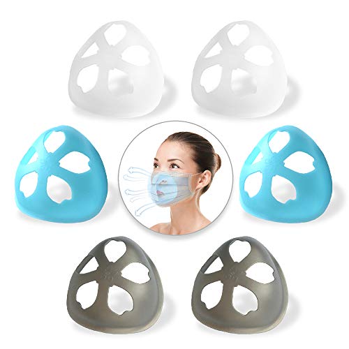 3D Mask Bracket - Inner Holder Stand - Internal Support Increasing Breath Space Promote Breathing Coolness Avoid Touching Nose and Mouth Protect Lipstick (black, white, blue)