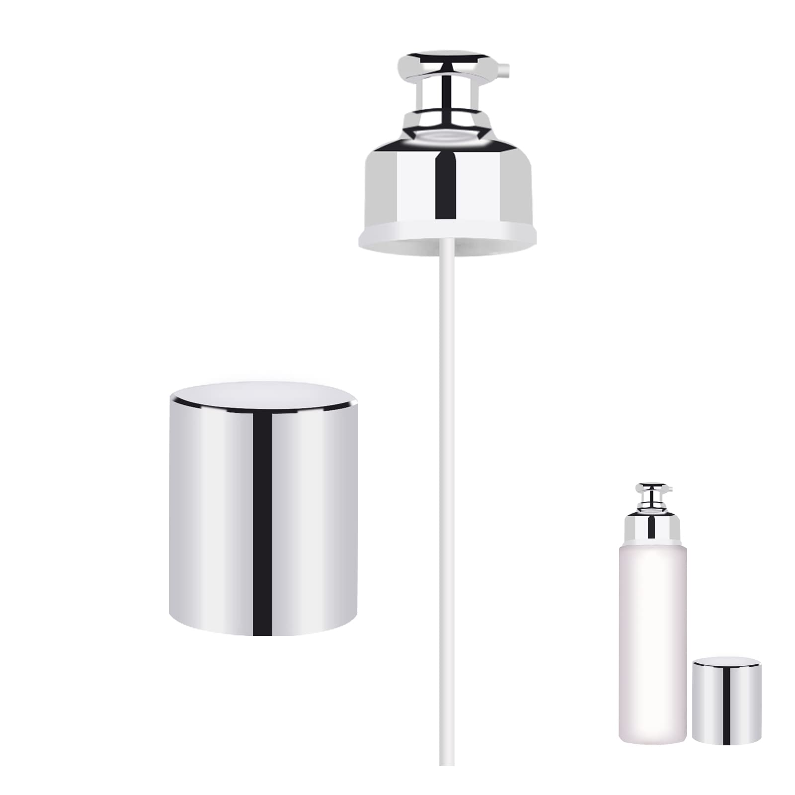 1 Pack Toner Dispenser Pump for SK-II Toner Facial Treatment Essence, Lotion Pump Dispenser for SK2 Pitera Water, Fits 230ml Bottle, Leak-Proof (Silver)