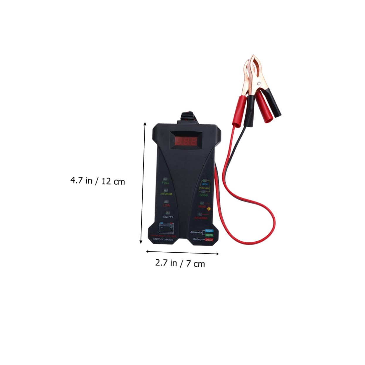 Mipcase Battery Tester Voltmeter Charging System Analyzer Vehicle Battery Tool Smart Design for Easy Operation
