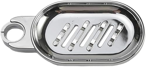 soap dish, with Drain metal soap dish Tray Shower Rail Slide Plate Bathroom Stand Holder Hole bathroom accessories