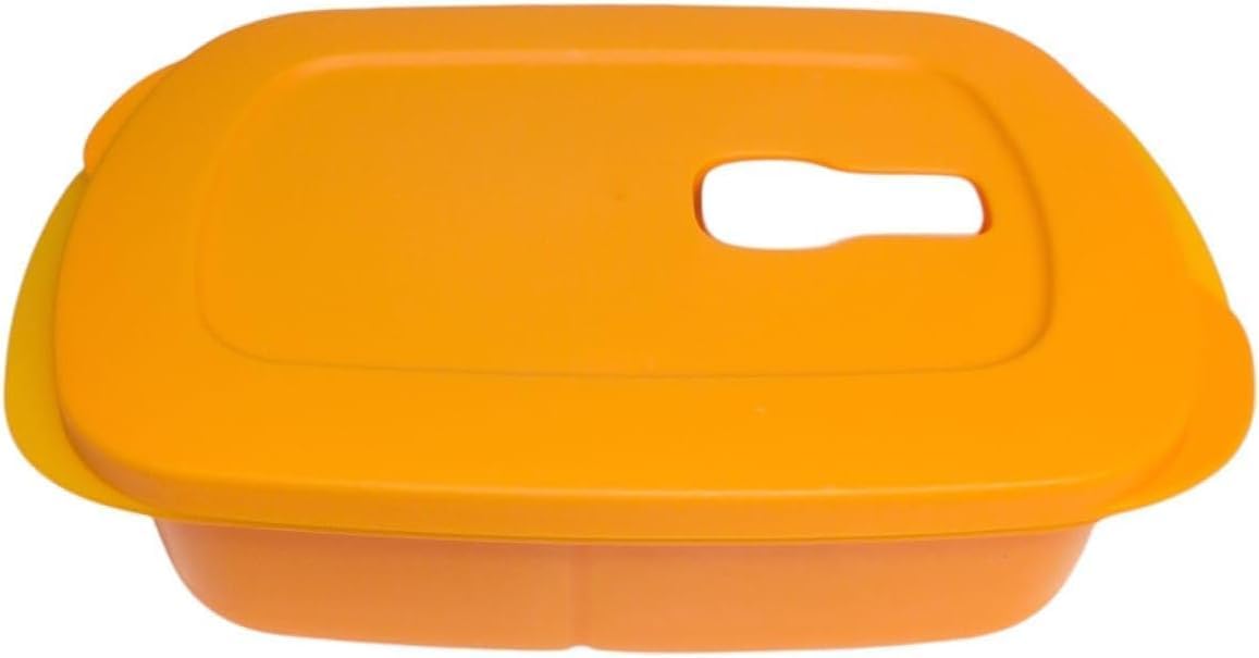 Tupperware Microonde CrystalWave 1 litro arancione con separazione Micro Crystal Wave Plus Fix 1000 ml