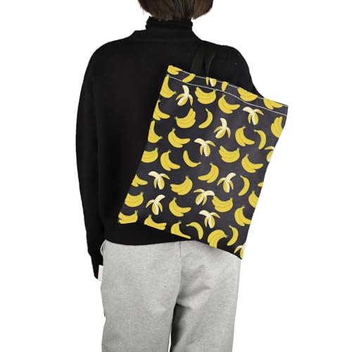 Bolso tipo tote VAMSII para amantes del plátano - Diseño de plátano, bolso de mano para agricultores, regalo para amantes de las frutas miniatura 5