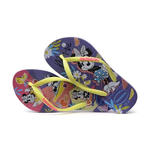 Havaianas Girls Kid's Disney Cool Flip Flop Sandal, Purple Paisley, 2 Little #TOP3