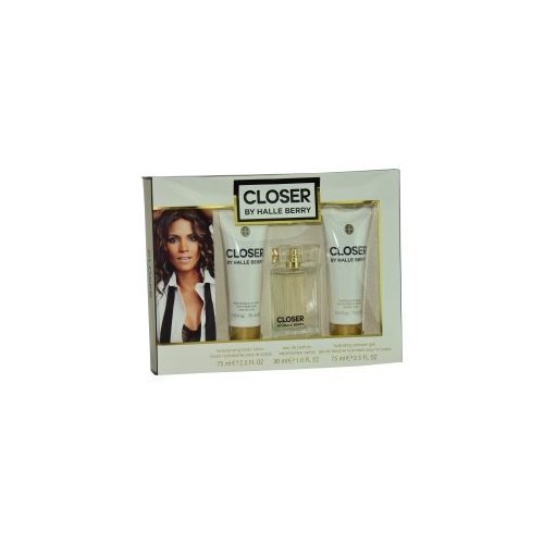 CLOSER BY HALLE BERRY by Halle Berry Gift Set for WOMEN: EAU DE PARFUM SPRAY 1 OZ & BODY LOTION 2.5 OZ & SHOWER CREAM 2.5 OZ