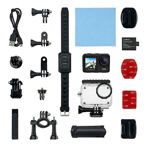 Lamax W9.1 Action Cam 4K, incl. Stativ, waterproof, Zeitraffer, Zeitlupe, Stoßfest, WLAN, Dual-Disp - Image 4