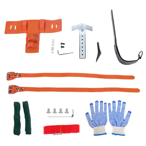Equipo de escalada de árboles, juego de picos para trepar árboles, cuero vacuno, espolones para trepar para el trabajo, caza, recolección de frutas, suministros de recreación al aire libre ajustable