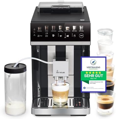 KKT KOLBE One Kaffeevollautomat mit Milchbehälter, Milchschaumdüs...