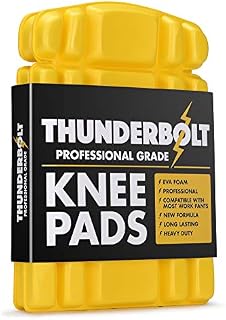 Thunderbolt Knee Pads for Work Inserts for Pants Trousers Workwear with Thick EVA Foam Cushioning