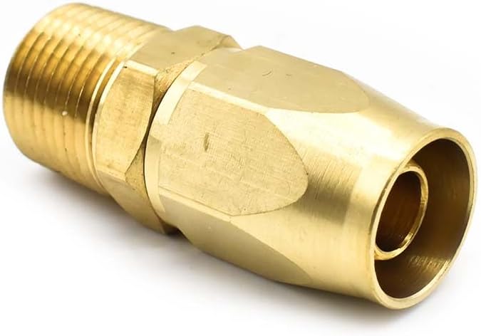 Interstate Pneumatics HRPZ26-06 3/8" Reusable Hose-End Repair Fitting 3/8" NPT Male Polyurethane Hose (HU16 Series)
