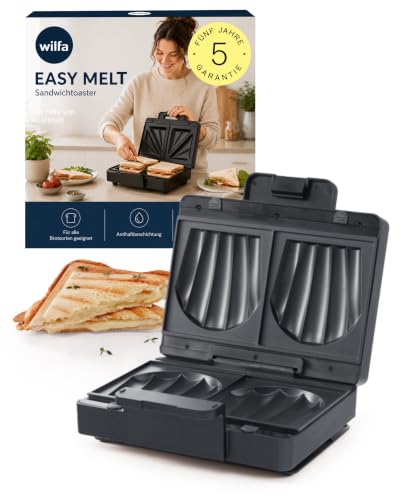 Produktfoto von Wilfa EASY MELT Sandwichtoaster – Sandwichmaker mit herausnehmbaren Platten für alle Brotsorten und große Scheiben,&hellip;