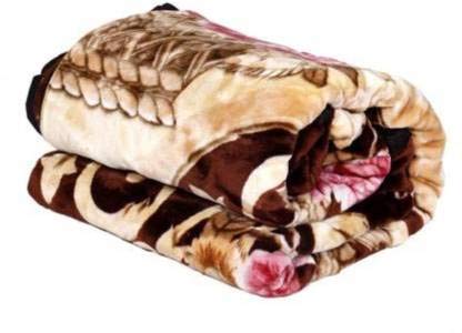 Microfiber Floral Double Mink Blanket (Multicolor, lightweight, Pack of 1)