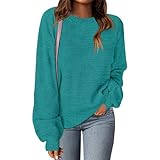 jersey verde turquesa 【Tejido】Confeccionado con un tejido mixto, jersey mujer ofrece un tacto suave y una excelente calidez sin volumen, ropa mujer lo que lo hace perfecto para los climas frescos de otoño e invierno de Europa. El tejido es agradable al tacto y presenta una textura fina y tupida.