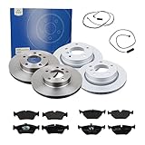 ATE 2 Bremsscheiben PowerDisc + Beläge VA + HA für BMW 3 E46 3 Compact E46