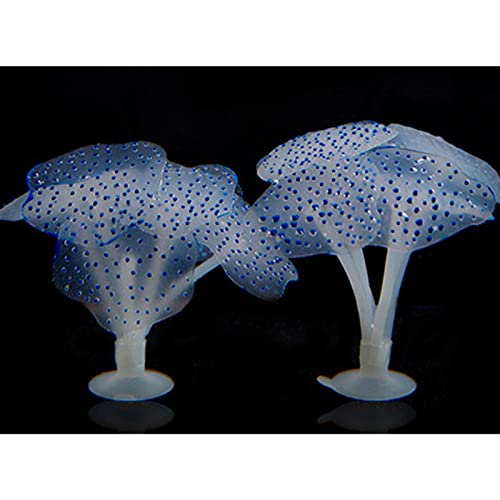 Image of Emily Pets Imported Silicone Aquarium Fish Tank Decor Artificial Coral Plant Underwater Decoration (Yellow)