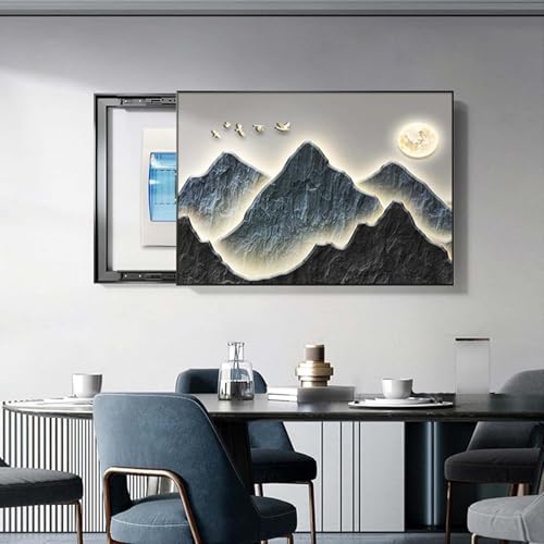 Couvercle décoratif pour compteur électrique et tableau mural masquage