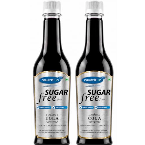 Image of Newtrition Plus Redefining Nutrition Sugar Free DIET COLA Mixer Syrup - Pack of 2 (500 ml each) - Zero Calorie, Diabetic Friendly, Keto Friendly