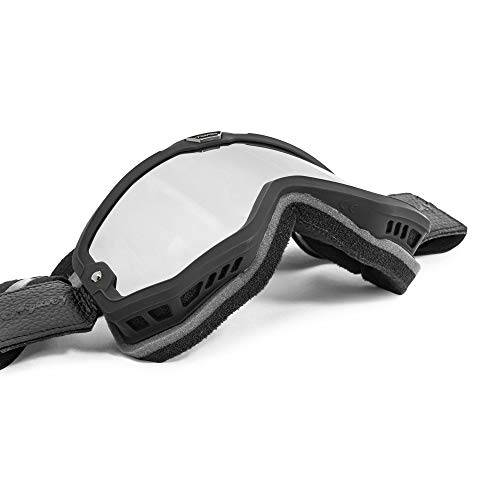 Torc Mojave Motorcycle Helmet Goggle (Flat Black, Black Out) #TOP6