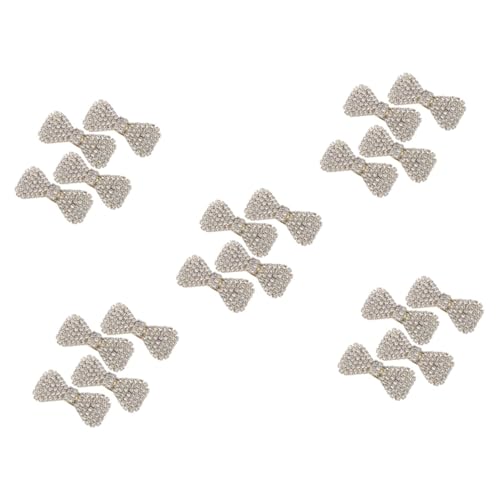 ABOOFAN 20pcs Rhinestone Crystal Hair Bow Clips for Women Girls