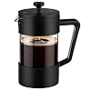Cuasting Franse pers koffie- en theefaciliteiten 12 oz, verdikte borosilicaatglas koffiepers roestvrij en…