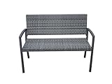 TPFGarden® Gartenbank, Sitzbank 2-Sitzer, Aluminium + Rattan, Wetterfest