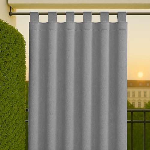 Byour3 - Toldos Exterior con Transeúntes A Caída Impermeable Anti-Moho Cortinas Gazebo Opaca Parasoles Laterales con Ojales Hecho de Tela Protección UV Balcon Terraza (Gris, Ancho 155 x 285 Largo)
