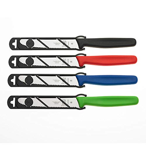 Image of Mercer Culinary Rounded Tip Wavy Serrated Bar Knife, Red, 4.3 inch