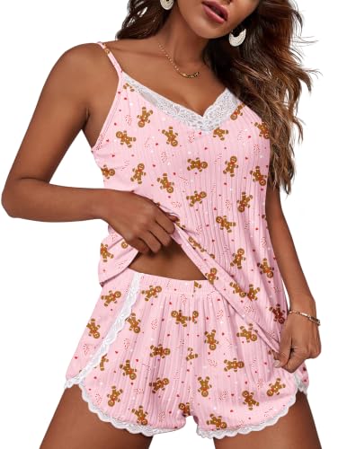 soft shorty pjs - christmas pink