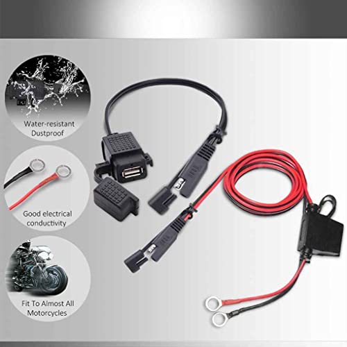 Widealiff 2 Conjuntos de Suporte para guidão de motocicleta Carregador rápido Carregamento rápido Ad