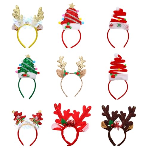 Diadema navideña elegante para adultos lote de 9 tocados cómodos para cenas familiares