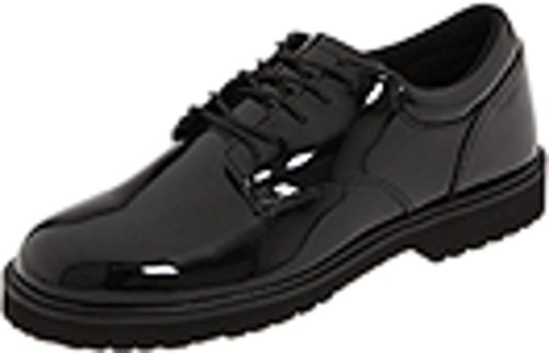 Zapatos de uniforme Oxford brillates para hombre en color negro talla 9 M US