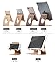 Cell Phone Stand Desktop Cellphone Holder Wooden Mobile Phone Cradle Universal(B-White Brich)