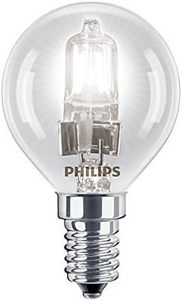 Philips5 x Eco Halogen 28W = 35 Watt SES E14 Small Screw Cap Halogen Golf Ball Mini Globe Round Lamps Light Bulbs Dimmable