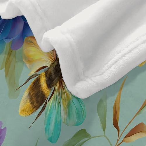 Jeté de canapé rétro floral vert clair pour soirées cocooning chaleureuses - 7