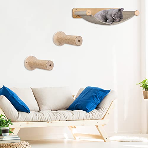 Purife Cat Hammocks Wall Mounted For Indoor Cats -Large Cat Shelves And Perches For Wall, Wall Beds & Furniture For Kitty Or Cats, Sturdy Soft Hammock Beds For Climbing, Playing, Sleeping, Lounging #TOP5