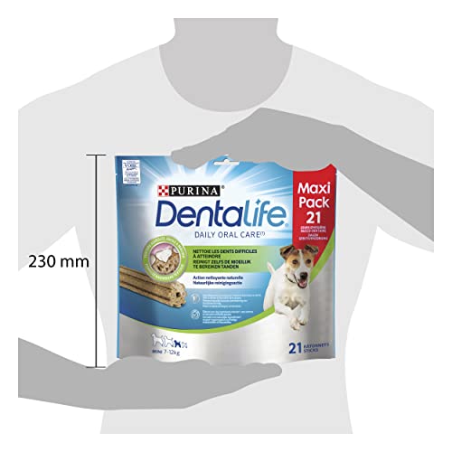 PURINA DENTALIFE MINI | Leckerli für kleine Hunde | 21 Kaustäbchen | Huhn | Maxi Pack | 345 g | Mundhygiene