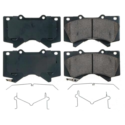 Image of PowerStop Front Brake Pads for Lexus LX570 2021 |Toyota Land Cruiser 2021 |Sequoia 2021-22 |Tundra 2021 - Z17 Ceramic Brake Pads with Installation Hardware, 17-1303N