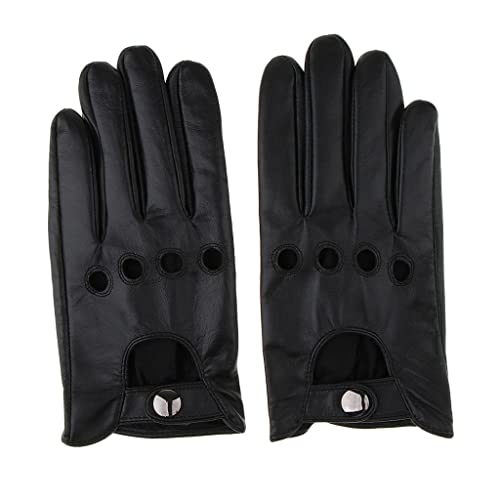 oshhni Retro Couro de Condução Forrado Tela Toque Curtas , L