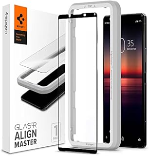 Spigen, 1 Pack, Screen Protector for Sony Xperia 1 II, Full Screen Coverage, AlignMaster, Auto-Align Technology, Case Friendly, Xperia 1 II Compatible Full Screen Tempered Glass