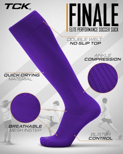 Image of Finale Soccer Socks Youth & Adult | Knee High Men's & Kids Soccer Socks | Stretch Fit for Shin Guards | Made in the USA